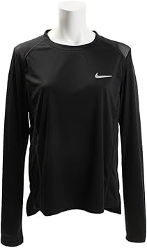 Amazon Co Jp ナイキ Nike ウィメンズdri Fit マイラー L S トップ 010 ブラック L スポーツ アウトドア