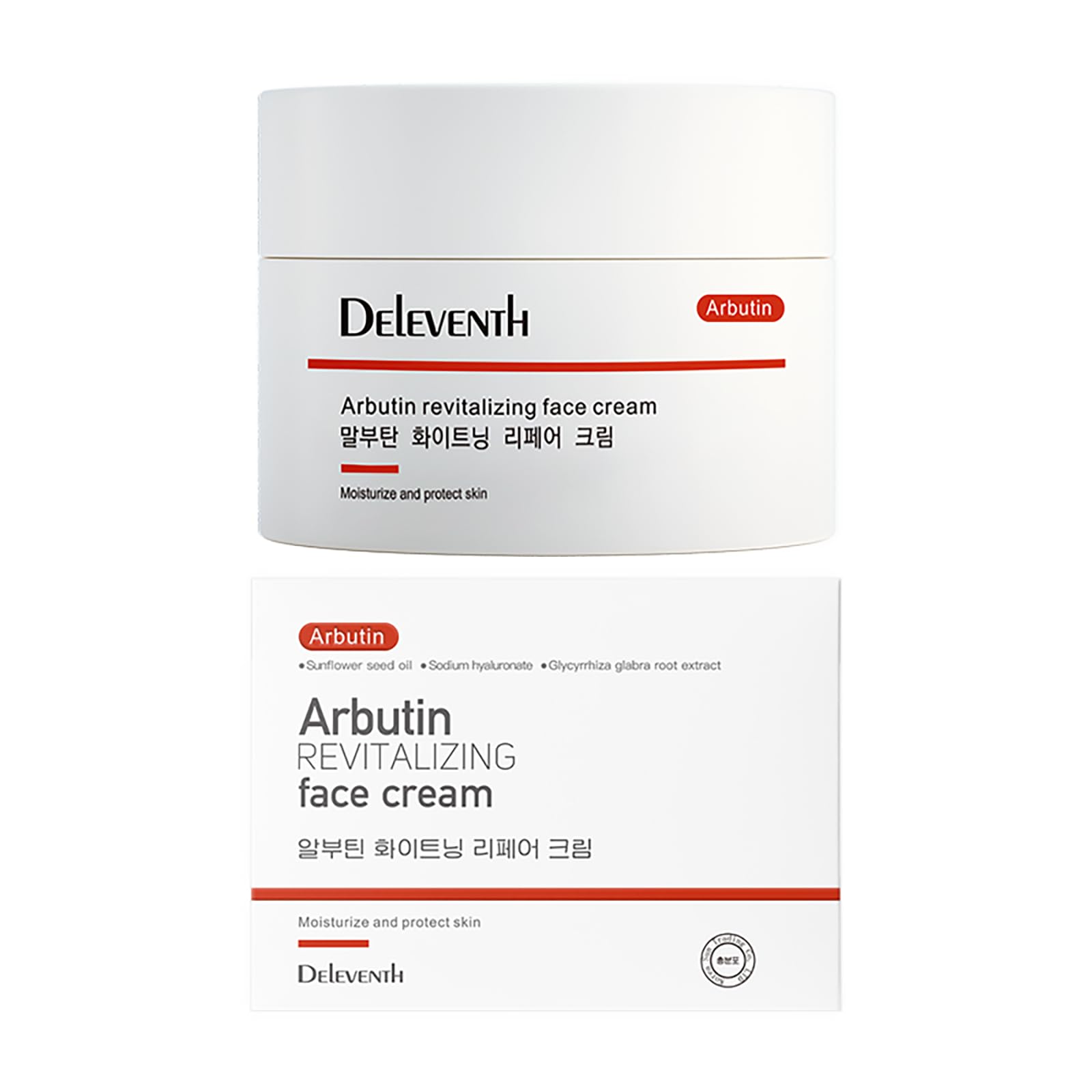DEleventh Korean Brand α-Arbutin Face Cream 30g / Anti-Oxidation, Vitamin E Infused Moisturizer for Beautifying Skin, Repairing Damaged Cells, Collagen Synthesis Booster, Acne Repair, Spot Removal