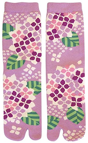 Japanese Samurai Ninja Tabi Socks; Hydrangrea
