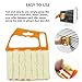 2PCS Blind Cleaner , Air Conditioner Mini Brush , Window Contacts Blade Cleaning Vertical Duster With 7 Slat Handheld Household Tool , Washable Dust Venetian Shutters For Housework , Office Yellow