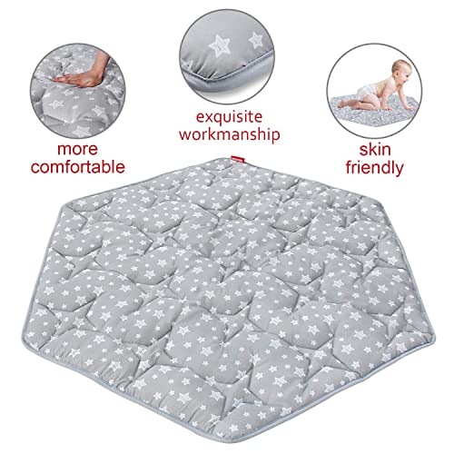Hexagon Playpen Mat, Non Slip Baby Playmat Kids Tent Mat, OnePiece