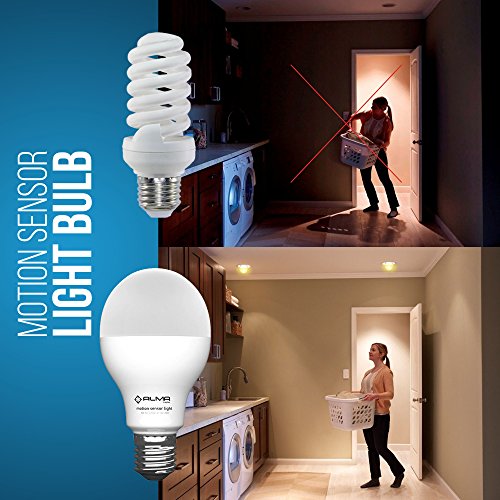 Motion Sensor Light Bulb 7W - Motion Activated LED Light Bulbs with Dusk to Dawn Motion Detector for Outdoor Indoor Front Door Porch Garage Hallway Stairs Wall Lighting - E26 Socket 2700K Soft White
