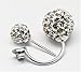 CHOP MALL® Women's Cute 925 Sliver Rhinestones Balls Christmas Earrings + Free Wristband Accessory and Ring