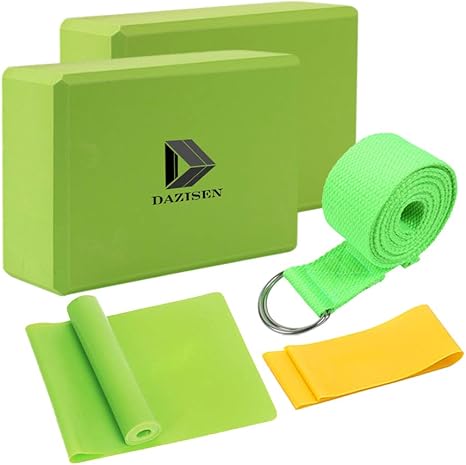Amazon.com: DAZISEN Yoga Set Yoga Bloques Correa Cinturones ...