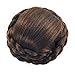 Synthetic Hair Chignon Bun Donut Braided Hairpieces Scrunchie Clip in Hair Bun Extensions Straight Updo for Wedding Party Costume Women Beauty 6Colors avilable (Dark Brown/Auburn Brown)thumb 1