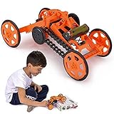 Engineering Stem DIY Car Assembly Gift Toy for Boys Kids & Adults - 4WD Electric Mechanical Construction Car Kit, Real Cool Motor Climbing Vehicle for Science Experiments & Circuit Building Projects