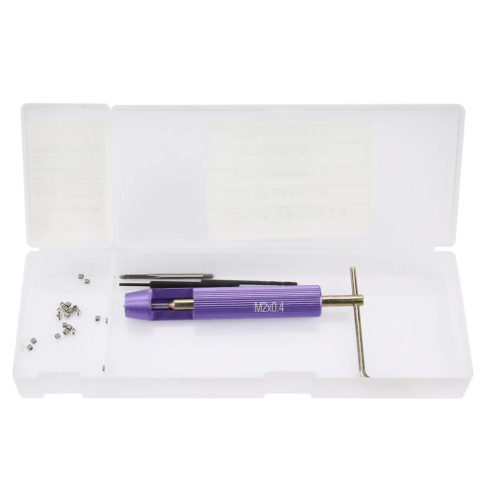 Thread Repair Tool Kit M2*0.4 304 Stainless Steel Car Engine Restoring Drilling Machine