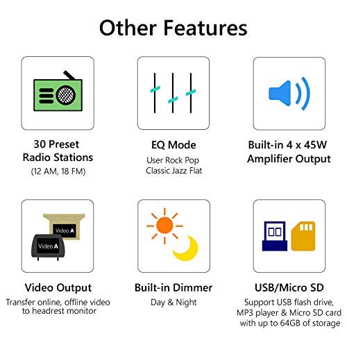 2019 Single Din Car Stereo Radio,Eonon 9 Inch Android 8.1 Car Head Unit in Dash Touch Screen Car GPS Navigation, Car Stereo DVD Player Support WiFi,Backup Camera-GA9150KW