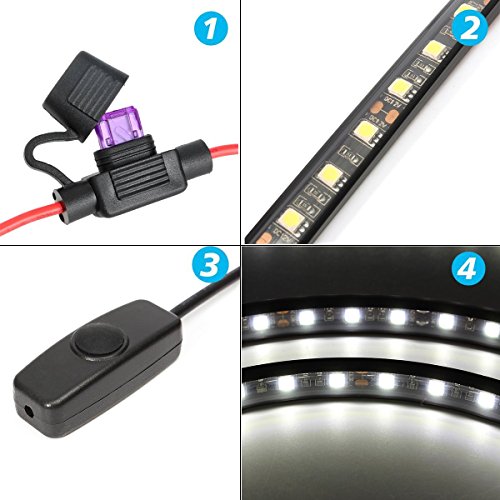 Pulusi Truck Bed Lights 60 Inches Strip Lighting Kit Super Bright 5050 SMD for Cargo Pickup Jeep RV SUV - Thumbnail 4