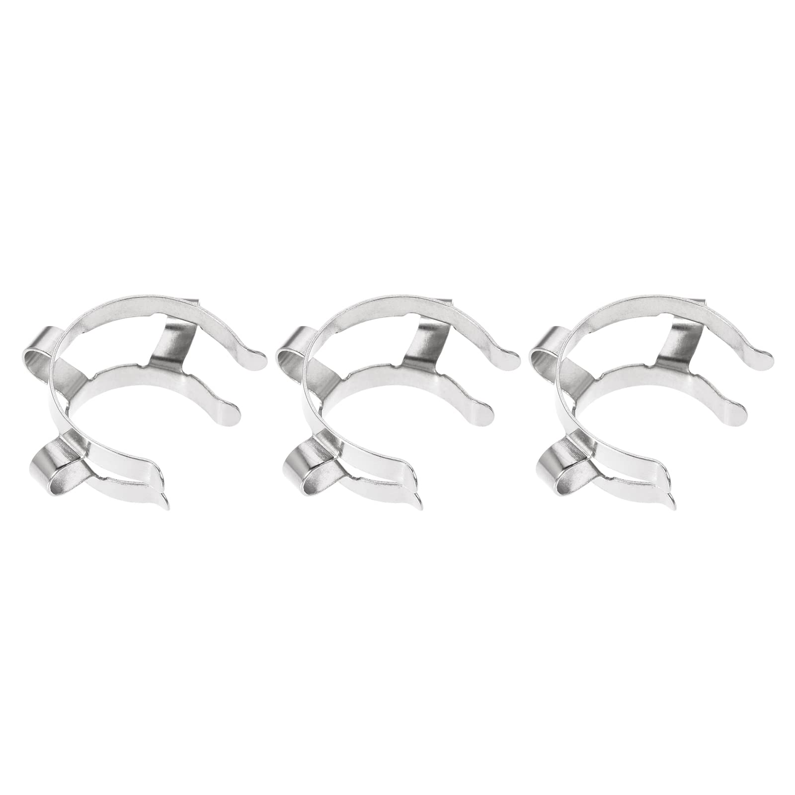 YOKIVE 3 Pcs Joint Clip, Lab Metal Mounting Clips | Fixing Glass Instruments, Great for 22mm or 24mm Glass Taper Joint Laboratory Connector (Silver)
