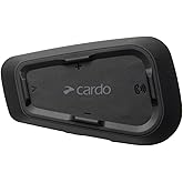 Cardo Systems Spirit Motorcycle Bluetooth Communication Headset, 2-Way Bluetooth, Thin 32mm Speakers, Waterproof, Universal Connectivity - Single Pack