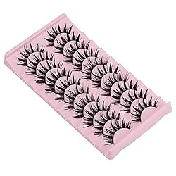 DSLONG 10 Pairs Manga Lashes Wet Look Lashes Effect