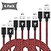 Live2Pedal Compatible iPhone Cable, 4Pack 3FT, 6FT, 10FT Lightning Cable,Nylon Braided Charger to Cable Data Syncing Cord iPhone X/XS/Xsmax/XR/8/8Plus/7/7Plus/6S/6Splus, Se/5S/5, Ipad(Black+Red)
