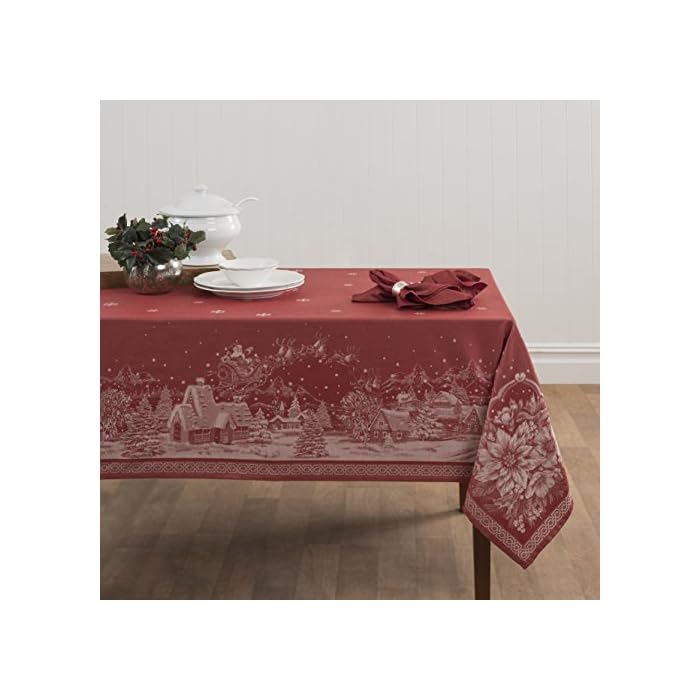 Benson Mills Engineered Jacquard Heavyweight Fabric Table Cloth