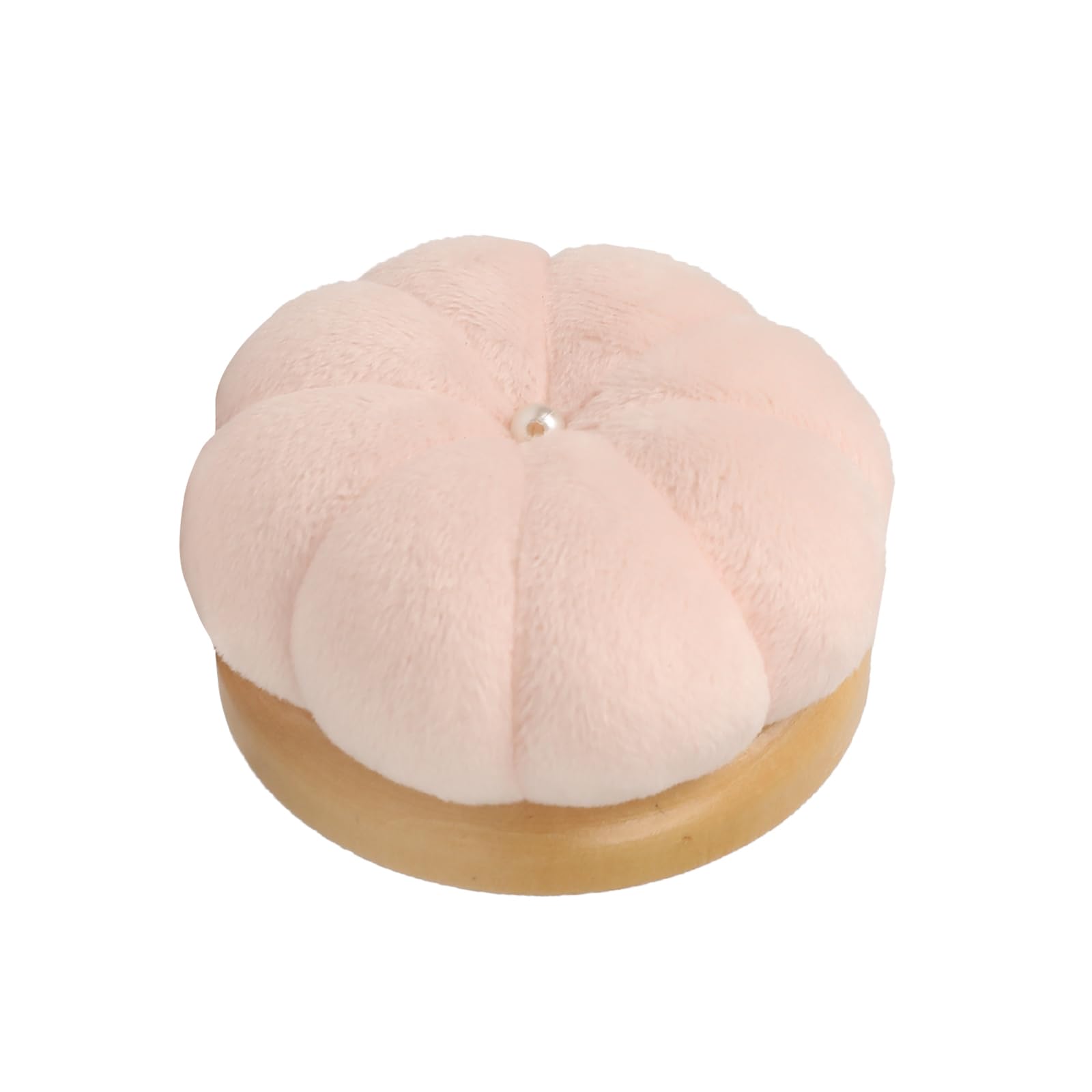 Hilltian Pin Cushion for Sewing, Wooden Base Sewing Pincushion with 100 Plastic Head Pins, Cute Pins Holder for Sewing Quilting (Light Pink)