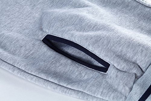 Trifuness Varsity Jacket Letterman Jacket Baseball Jacket With Long Sleeve Banded Collar Grey XXX-Large