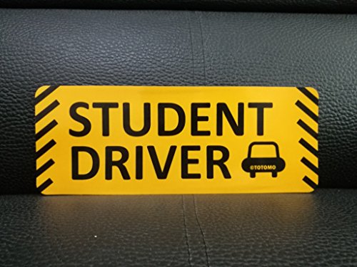 TOTOMO Student Driver Magnet Sticker - (Set of 2) 10"x4" Highly Reflective Premium Quality Car Safety Caution Sign Student Drivers #SDM06