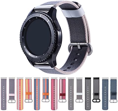 Cumeou Gear S3 Frontier Band, Nylon Replacement Bands 22mm Quick Release Breathable Bracelet Strap for Samsung Gear S3 Classic/Frontier/Huawei Watch 2 Classic/Pebble Classic/Time/Time Steel/2/2 SE