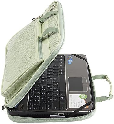 Lejarue Women's Crocodile 15.6 Inch Laptop Shoulder Bag / 15 Inch Macbook Pro Padded Bag - Lily Green