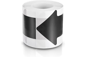 PATIKIL 200 PCS Adhesive Stickers, 3"x6" Floor Sticker Tape, Black Arrow Floor Marker Sticker Directional Decal for Christmas, Classroom, Warehouse