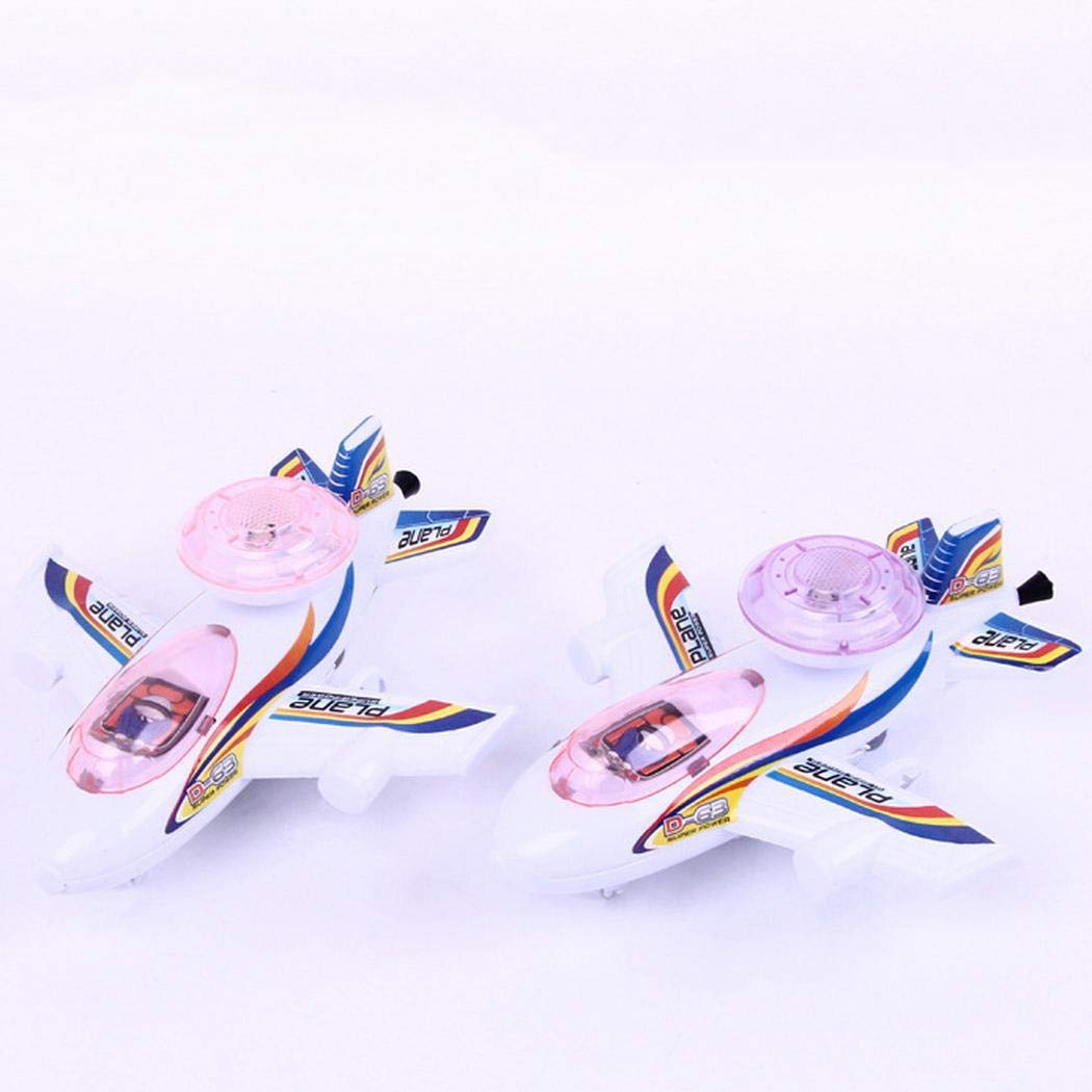 piokikio Creative LED Pull String Turtle Plane Moving Glowing Interactive Kids Toy Light-Up Toys