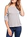 Meaneor women's ruffle sleeve cold off shoulder top blouse