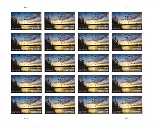 USPS Forever Stamps, Nebraska Statehood Sheet of 20 - 2017 (20 Stamps)