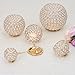 VINCIGANT Gold Crystal Bowl Candle Holders Centerpieces for Dining Room Table/Decoration Candelabra/Gift Boxed/8 Inches Diameter