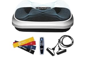 Lifepro Waver Mini Vibration Plate Exercise Machine - Vibrating Plate w/ 99 Adjustable Speed Levels & 9 Programs - Remote Con