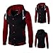 Mens Shirt,Haoricu Autumn Winter Men Teens Slim Fit Hoodie Sweatshirt Winter Long Sleeve Coat Jacket (Red, Medium)