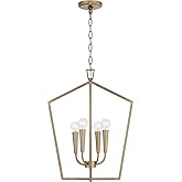 Capital Lighting 545941AD Holden Modern Foyer Light Fixture, 4-Light 240 Total Watts, 22" H x 17" W, Aged Brass