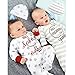 2pcs Baby Boys Girls Winter Romper Hat Sleepsuit Playsuit Outfits Set (6-12 month, Star)