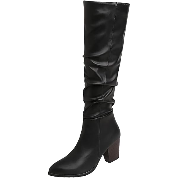 Women's Knee High Boots Modatope Women's Knee High Boots - Chunky Heel ...