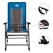 Timber Ridge Rocking Chair Folding Padded Patio Lawn Reclining Camping with Armrest and Side Storage Bag, Blue