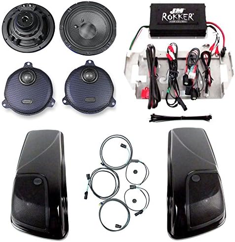 J&amp;M Rokker XXR Four Speaker with Saddlebag Lids and 630W Amplifier Kit for 2014 and Newer Harley-Davidson Street Glide models - HC-630XXR-SGLID14