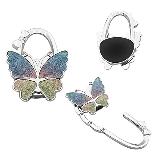3PC Butterfly Purse Handbag Hook Folding Hanger for women gift Foldable Shoulder/Handbag/Backpack Purse Hangers Table Chair Holder Hook