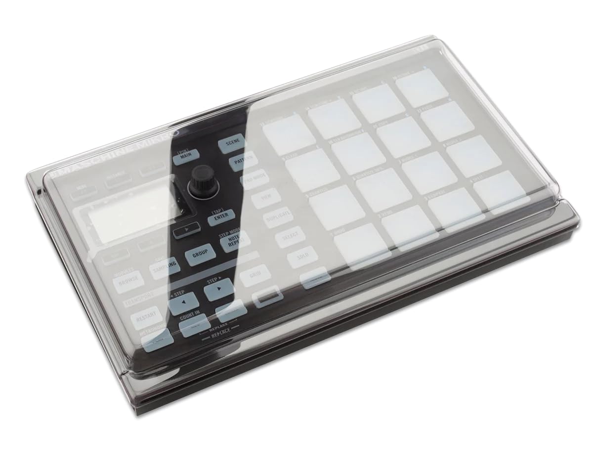 Decksaver Cover for Native Instruments Maschine Mikro - Super-Durable Polycarbonate Protective lid in Smoked Clear Colour, Made in The UK