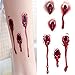 Wingbind 10pcs Horror Scary Realistic Fake Bloody Wound Stitch Scar Scab Spider Bloody Bite Mark Costume Makeup Halloween Decoration Temporary Tattoo Sticker Halloween Masquerade Prank Makeup Props