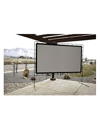 Camp Chef OS 144 pantalla gigante para películas en interiores y aire libre en la noche, de color blanco
