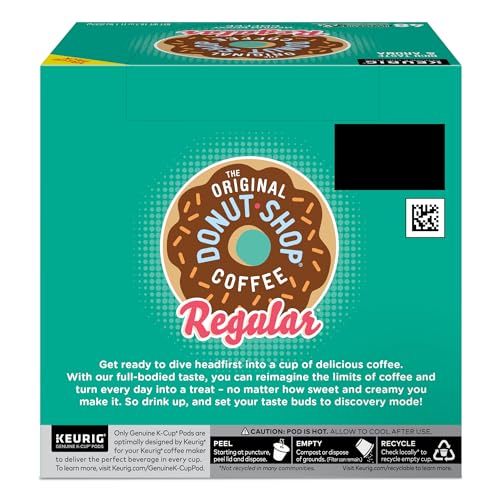 THE ORIGINAL DONUT SHOP REGULAR, SINGLE-SERVE KEURIG K-CUP PODS, MEDIUM ROAST COFFEE PODS, 48 COUNT