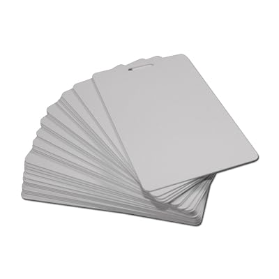 Blank White Vertical NFC PVC ISO Badges - NTAG213-25 Pack