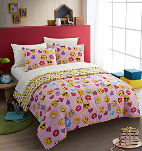 Emoji Pals Bling Bed in A Bag Light Pink, Full