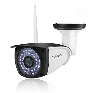 WiFi Camera Outdoor, SV3C Surveillance CCTV, 720P HD Night Vision IP Cameras, Motion Detection Security Camera, Remote View Waterproof Bullet Cameras for Indoor Outside, Support Max 128GB SD Card
