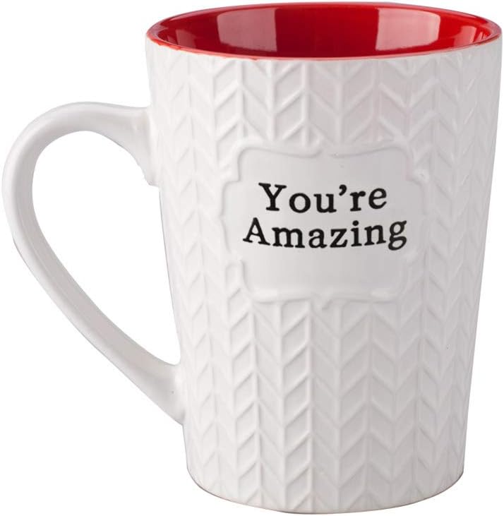 Ynsfree Anniversary Mug&Cups You Are Amazing 16 OZ Coffee and Juice Cup Gift For Lady/Friends/Sisiters/Brother/Father/Mom/Men/Wife/Coworker Birthday&Valentine's Ceramic Large Coffee Mug
