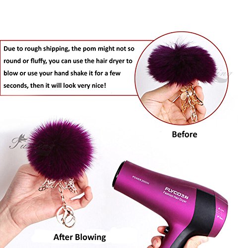 DIY 12pcs Faux Fox Fur Fluffy Pompom Ball for Knitting Hat Hats (Popular Mix Colors)