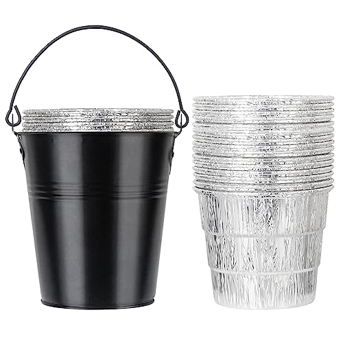 Unidanho Grill Grease Buckets - Drip Grease Bucket and 15-Pack Liners for Traeger 20/22/34 Series, Pit Boss, etc Pellets Smoke