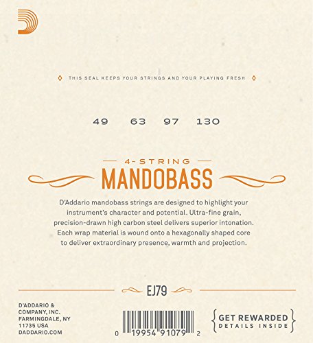 D'Addario J79 Copper Mandobass Strings, 49-130