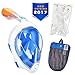 Tribord (Subea, 2017 Version) Easybreath Full Face Snorkel Mask with GoPro Mount, Enhanced Anti-Fog and Anti-Leak