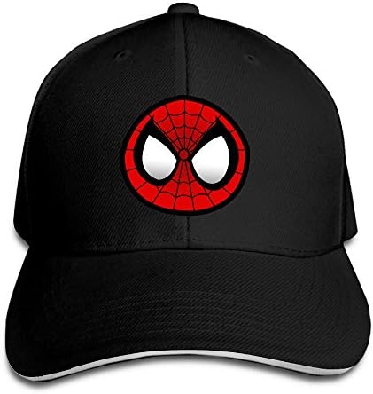MYDT1 Unisex Round Spiderman Face Outdoor Sandwich Peaked Caps Hats