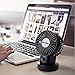 Small Oscillating Fan, OXOQO Mini USB Desk Quiet Fan 2 Speed Modes Dual Blades for Room Office Desktop
